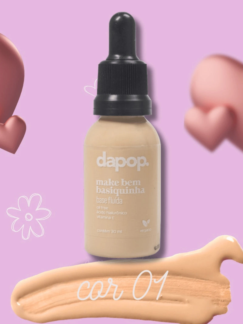 Base Fluída Dapop Vegano Make Bem Basiquinha - Dapop Festa Junina