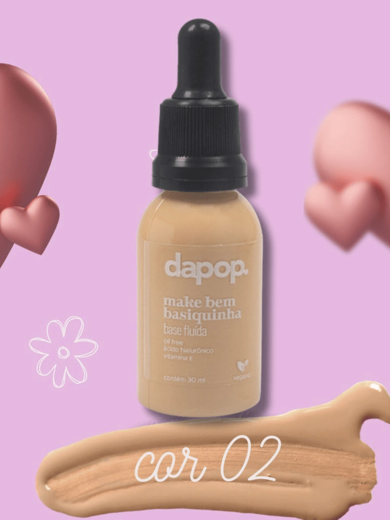Base Fluída Dapop Vegano Make Bem Basiquinha - Dapop Festa Junina