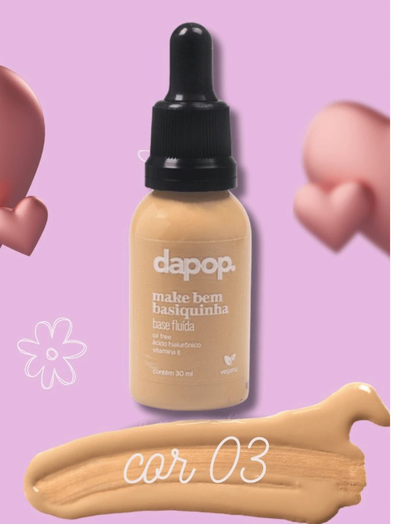 Base Fluída Dapop Vegano Make Bem Basiquinha - Dapop Festa Junina