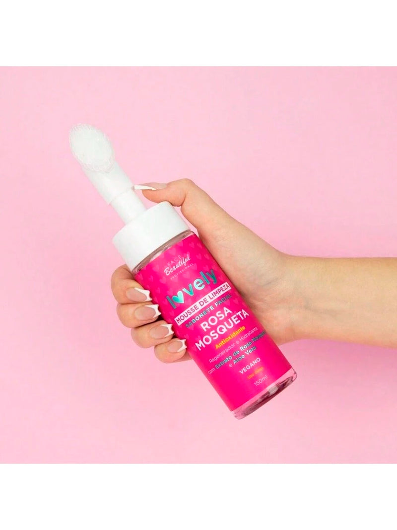 Mousse de Limpeza Facial Sabonete Lovely Espuma Facial Face Beautiful