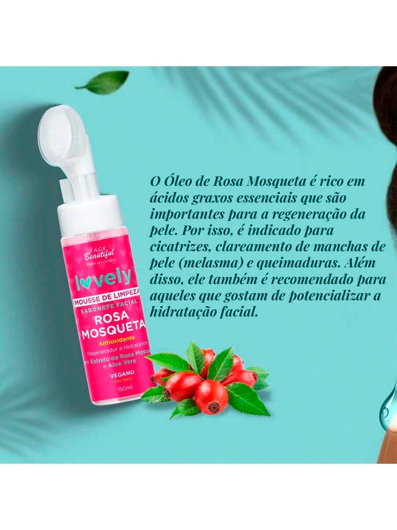 Mousse de Limpeza Facial Sabonete Lovely Espuma Facial Face Beautiful