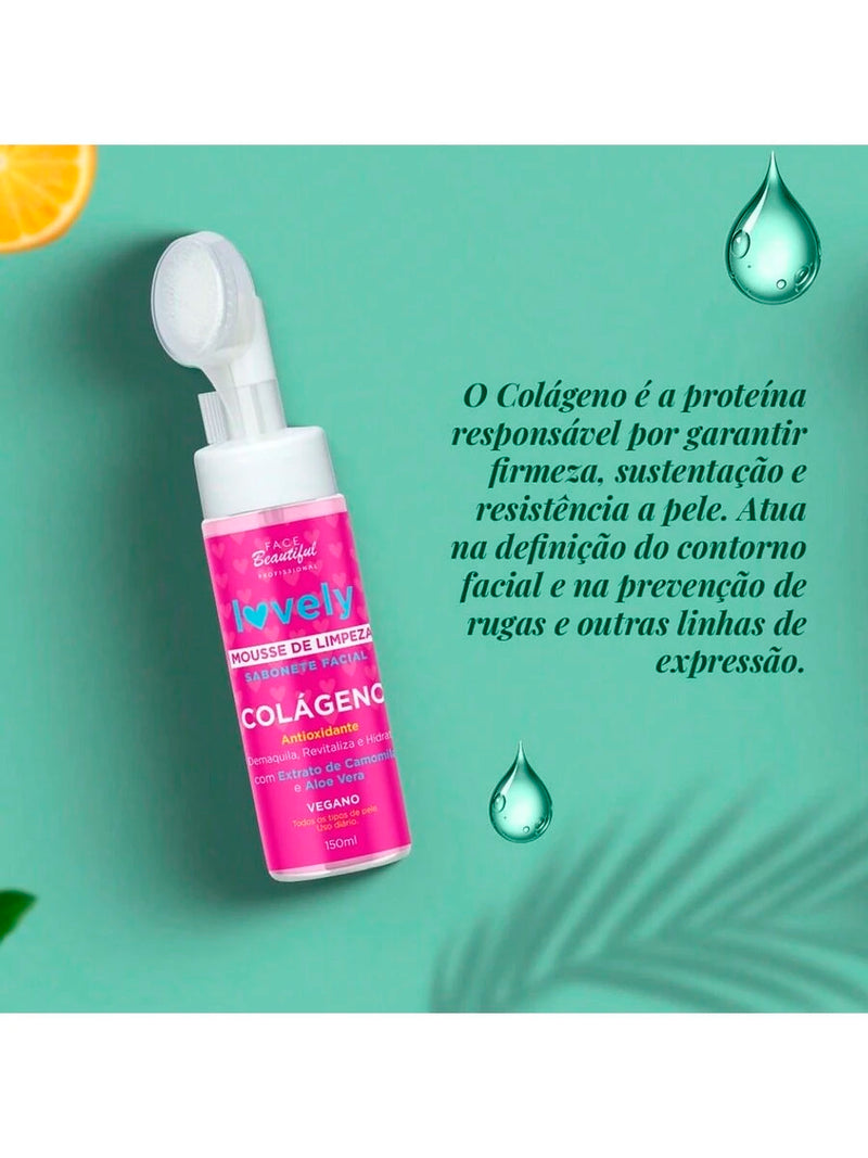 Mousse de Limpeza Facial Sabonete Lovely Espuma Facial Face Beautiful