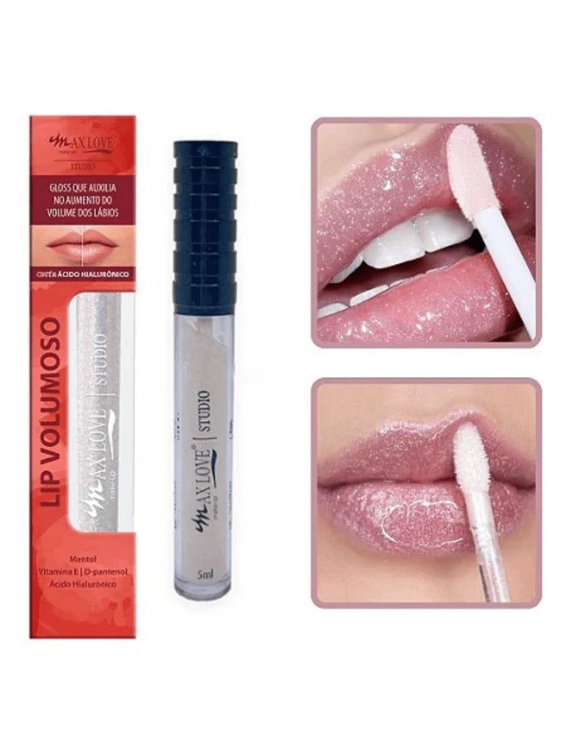 Gloss Lip Volumoso Aumenta boca Vegano Max Love - 5ML Festa Junina