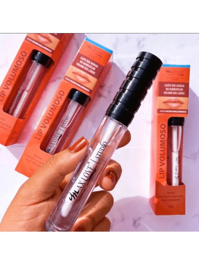 Gloss Lip Volumoso Aumenta boca Vegano Max Love - 5ML Festa Junina