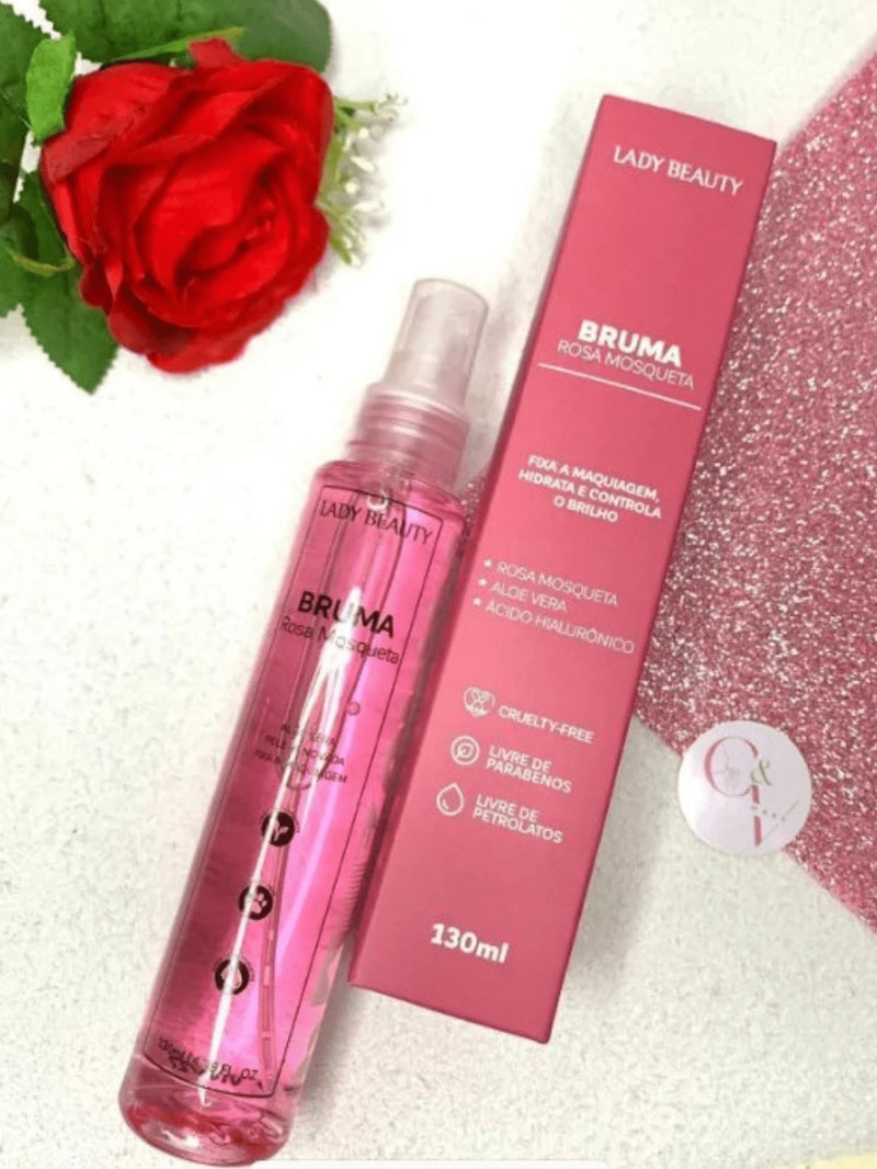 Bruma Fixadora de Maquiagem Rosa Mosqueta 130ml - Lady Beauty Festa Junina