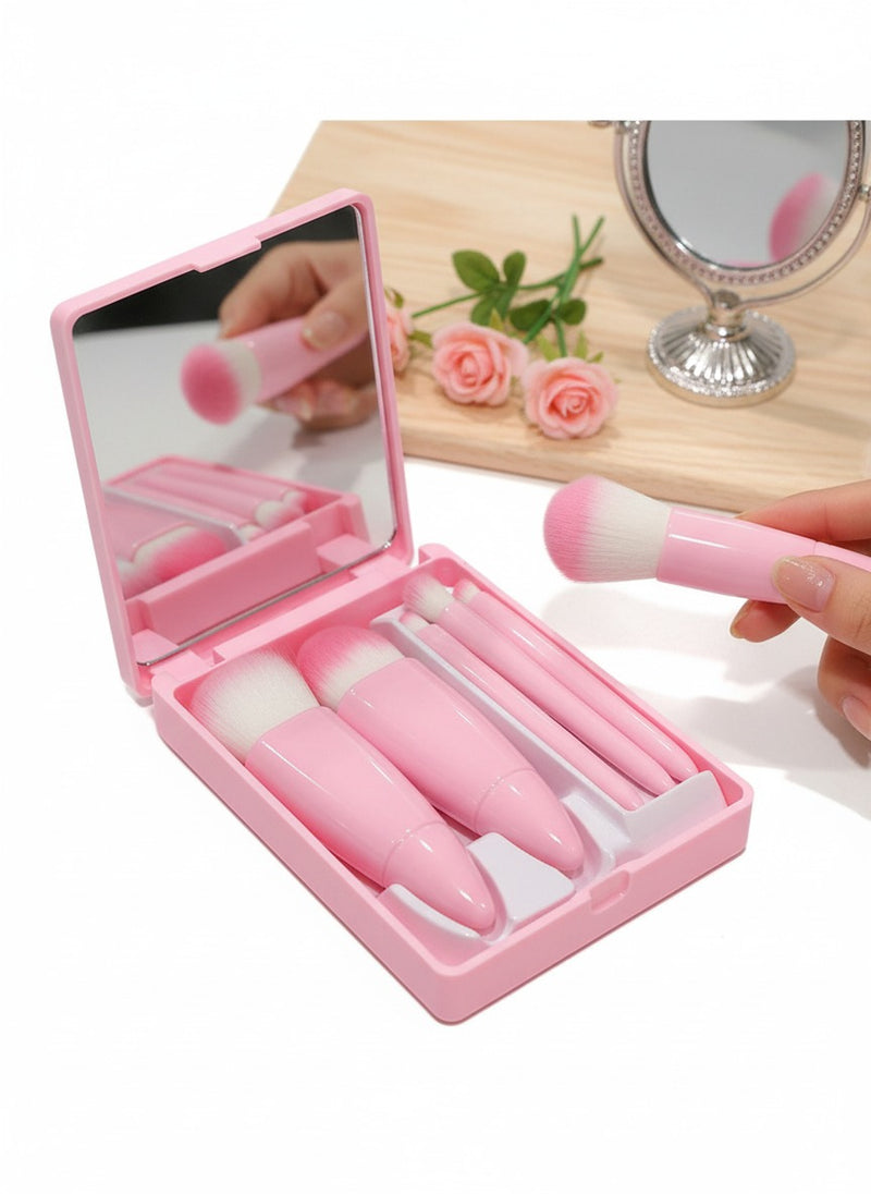 Kit 5 pincéis para maquiagem Com espelho super sofisticado