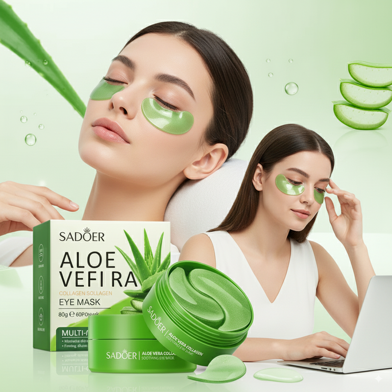 Aloe Collagen Eye Mask — 60 Patches Anti-Olheiras e Bolsas