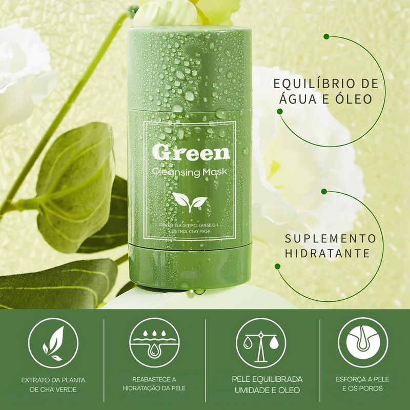GreenTea Stick — Máscara Facial Removedora de Cravos