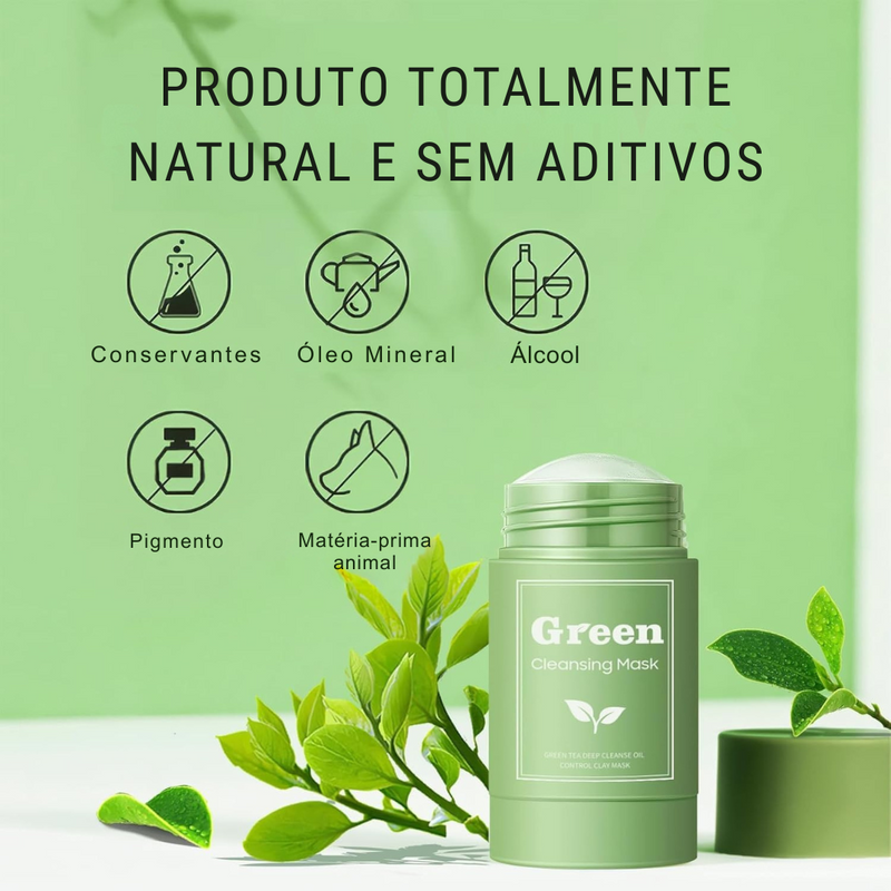 GreenTea Stick — Máscara Facial Removedora de Cravos