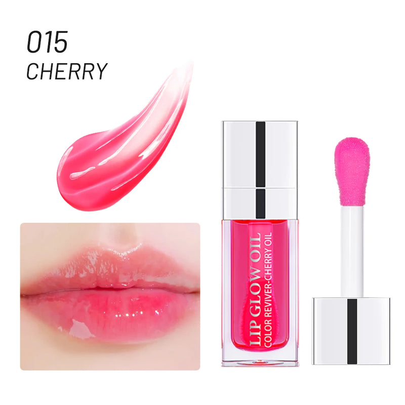 Lip Glow Oil Color Reviver Cherry Oil: Óleo Labial Hidratante com Brilho e Efeito Revitalizante