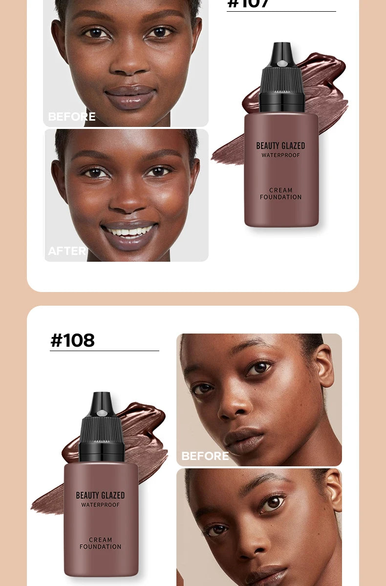 Flawless Cover 9 — Base Líquida à Prova d’Água, Alta Cobertura & Hidratação