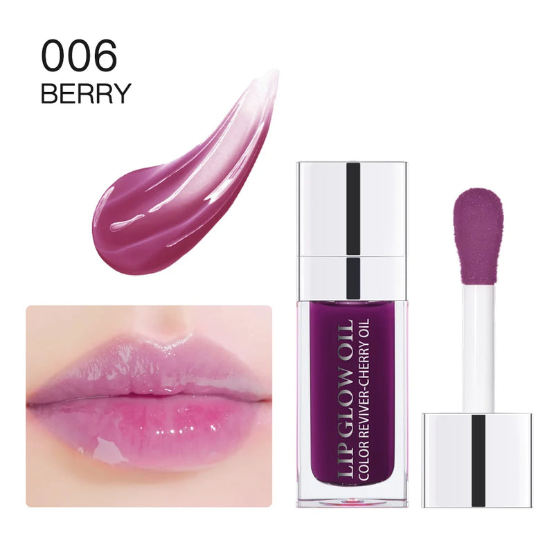 Lip Glow Oil Color Reviver Cherry Oil: Óleo Labial Hidratante com Brilho e Efeito Revitalizante
