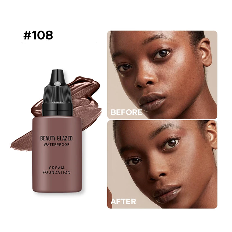 Flawless Cover 9 — Base Líquida à Prova d’Água, Alta Cobertura & Hidratação
