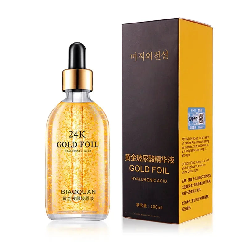 Sérum Facial 24K Gold Hyaluronic — Colágeno, Lifting & Anti-Idade